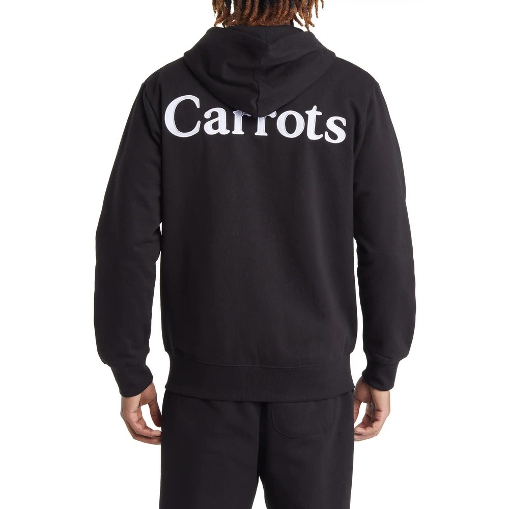 Carrots By Anwar Carrots Men's Wordmark Embroidered Full Zip Hoodie Sweatshirt